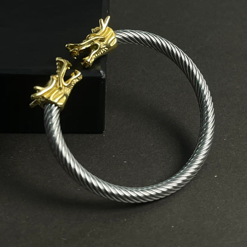 Alpha Dragon Steel Bracelet for Men